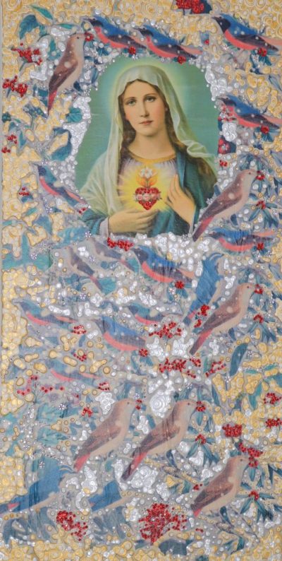 "Mary Christmas" Acrylcollage (40x80cm)